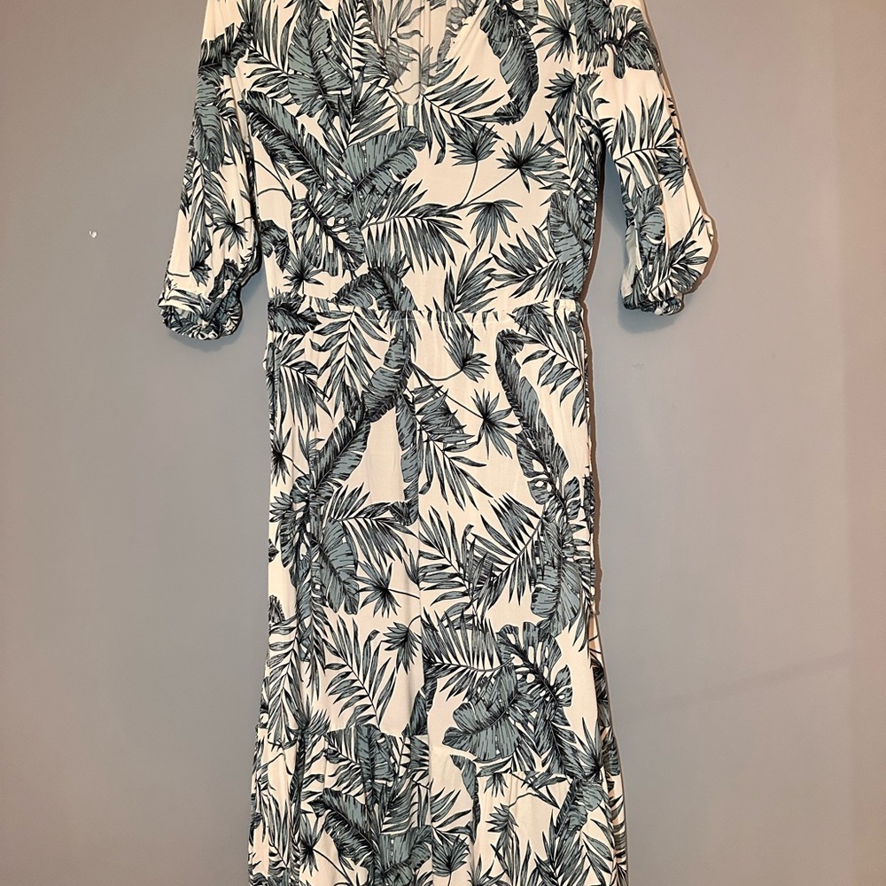 H&M Tropical Print Women's Dress (Midi) 100% cotton